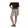 Junior's Mid-Rise Plain Front Brushed Twill Shorts